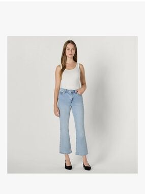 Iced Blue Light Wash Women's Flare Jeans - Classic Style